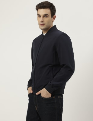 Plain Band Collar Jacket