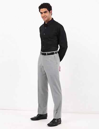 Plain Dark Navy Slim Fit Trouser