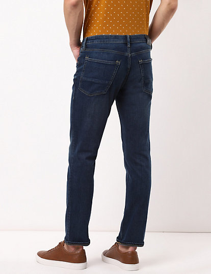 Cotton Mix Plain Slim Fit Jeans