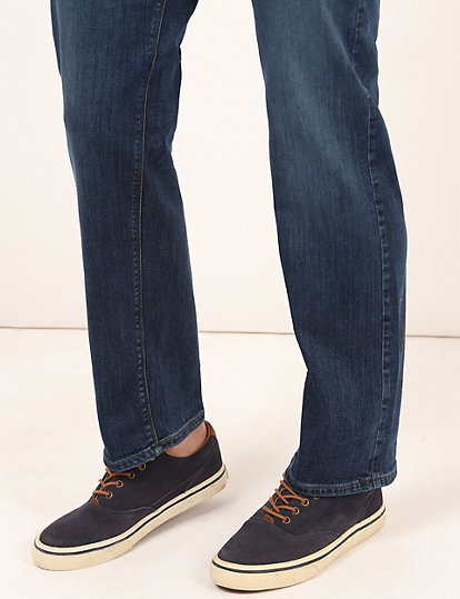 Cotton Mix Plain Regular Fit Jeans