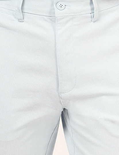 Cotton Mix Self Design Slim Fit Trouser