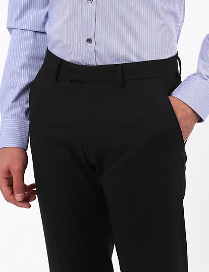Bi-Stretch Solid Slim Trouser