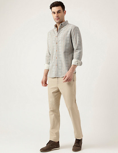 Cotton Relaxed Fit Printed Shirt