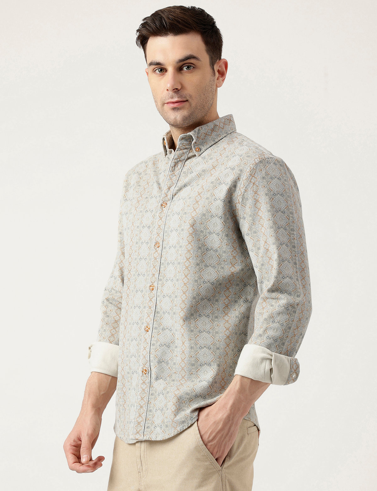 Cotton Relaxed Fit Printed Shirt
