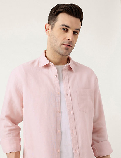 Relaxed Fit Solid Full Sleeves Shirt