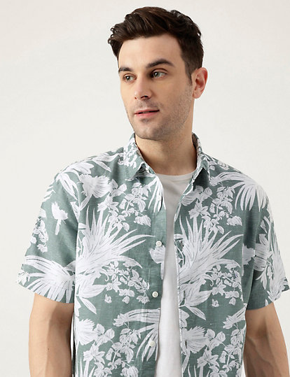 Relaxed Fit Printed Half Sleeves Shirt