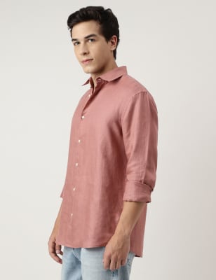 Linen Self-Design Shirt