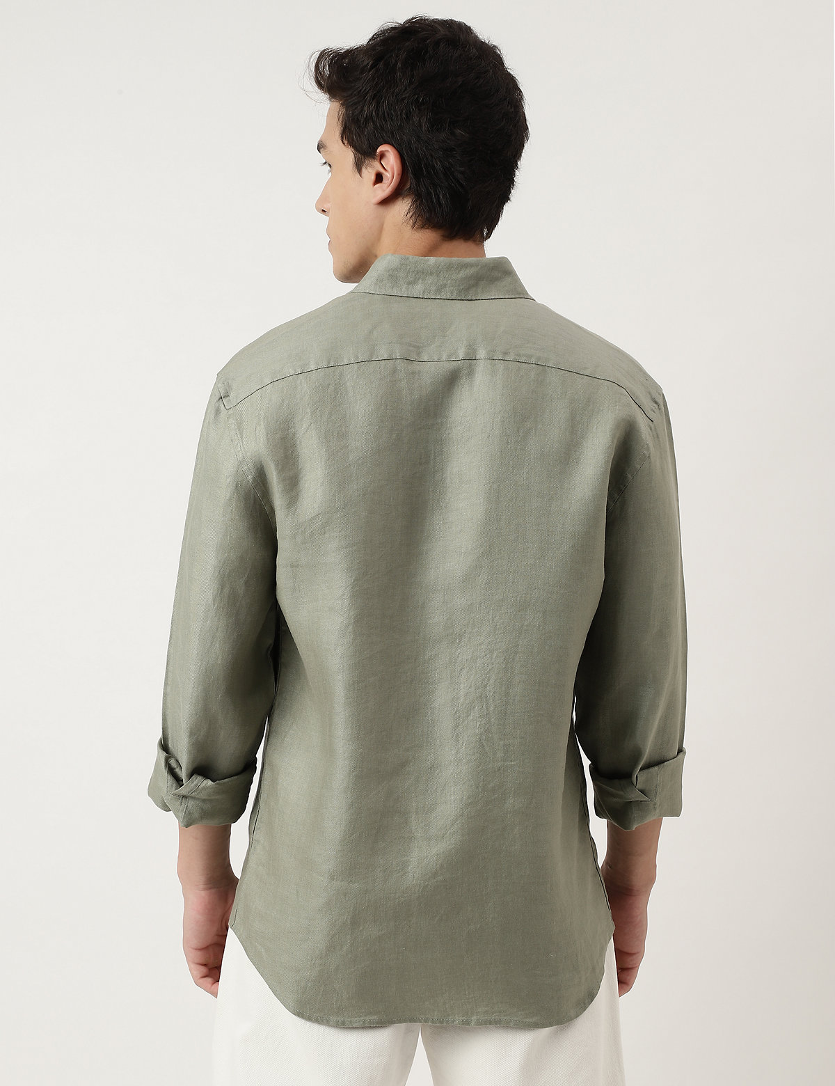 Linen Self Design Shirt