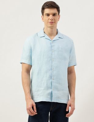 Linen Textured Short Sleeves Shirt