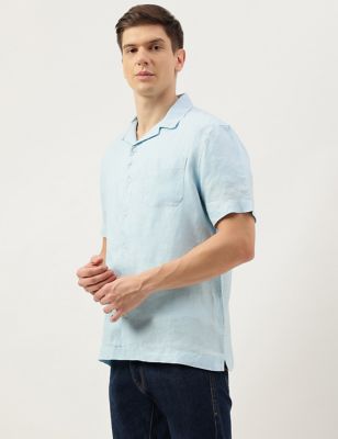 Linen Textured Short Sleeves Shirt