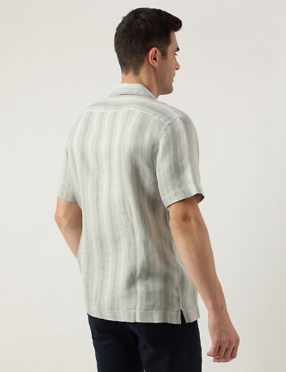 Regular Fit Polyester Blend Striped Shirt