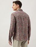 Linen-Blend Paisley Full Sleeve Shirt