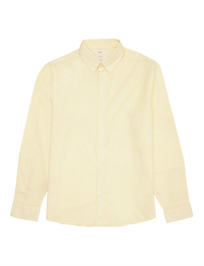 Pure Cotton Plain Button Down Shirt