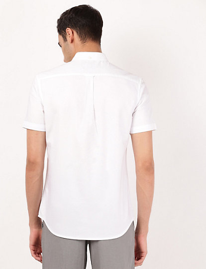 Plain Oxford Short Sleeve Shirt