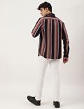 Flannel Brushed Cotton Stripe Shirt