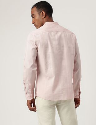 Cotton Rich Textured Long Sleeves Shirt