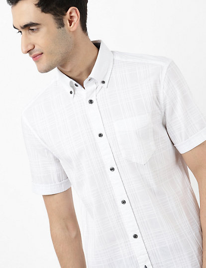 Short Sleeve Textured Dobby Shirt