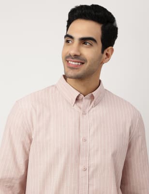 Pure Cotton Button-down Collar Shirt