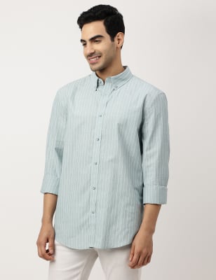 Pure Cotton Button-down Collar Shirt