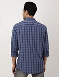 Pure Cotton Checks Button-down Collar Shirt