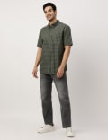 Pure Cotton Checks Button-down Collar Shirt