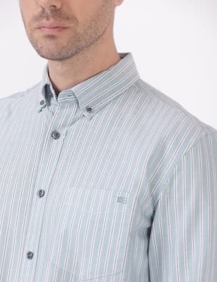 Shirt with Button-Down Collar