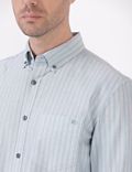 Cotton Stripes Button Down Collar Shirts