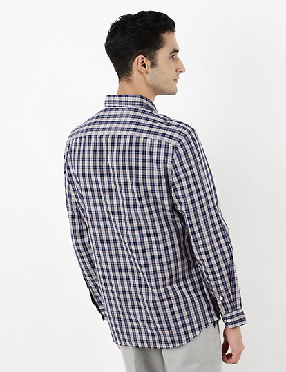 Pure Cotton Checkered Shirt