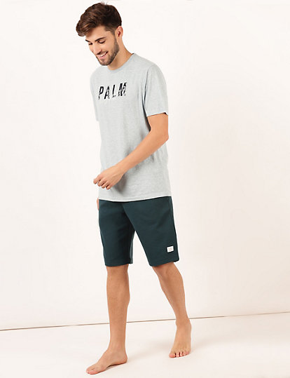 Pure Cotton Self Design Regular Fit Shorts