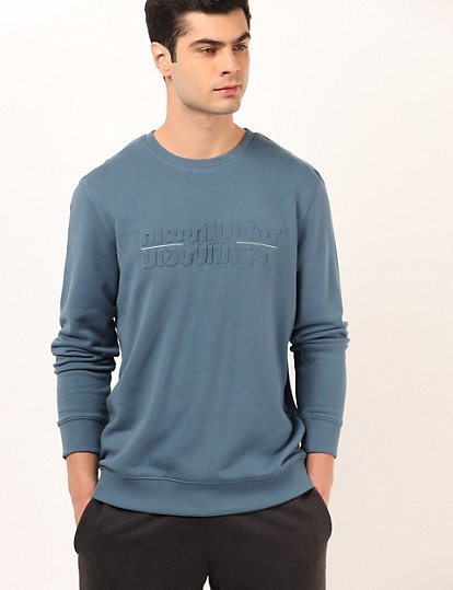 Pure Cotton Plain Round Neck Sweatshirt