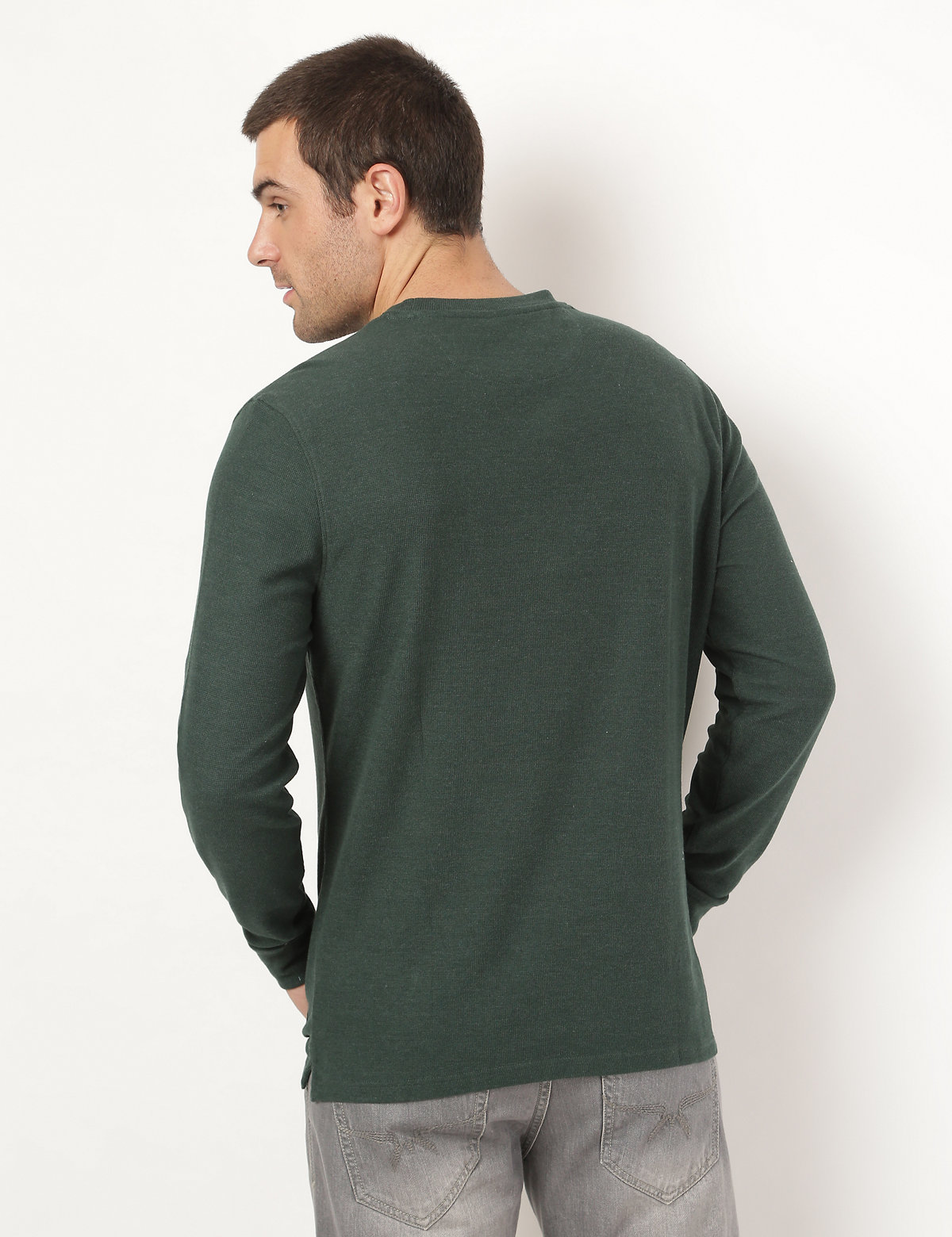 Cotton Mix Plain Round Neck Sweatshirt