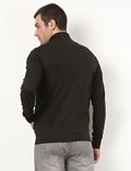 Viscose Mix Plain Stand Collar Sweatshirt