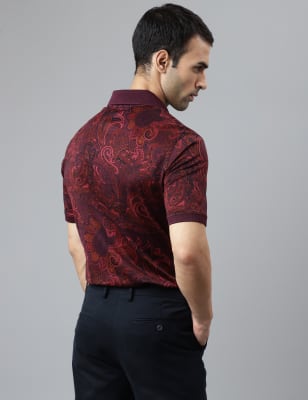 Super Soft Luxury Paisley Print Polo