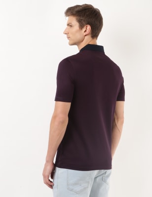 Machine Embroidery Phoenix Pure Cotton Polo Collar Top