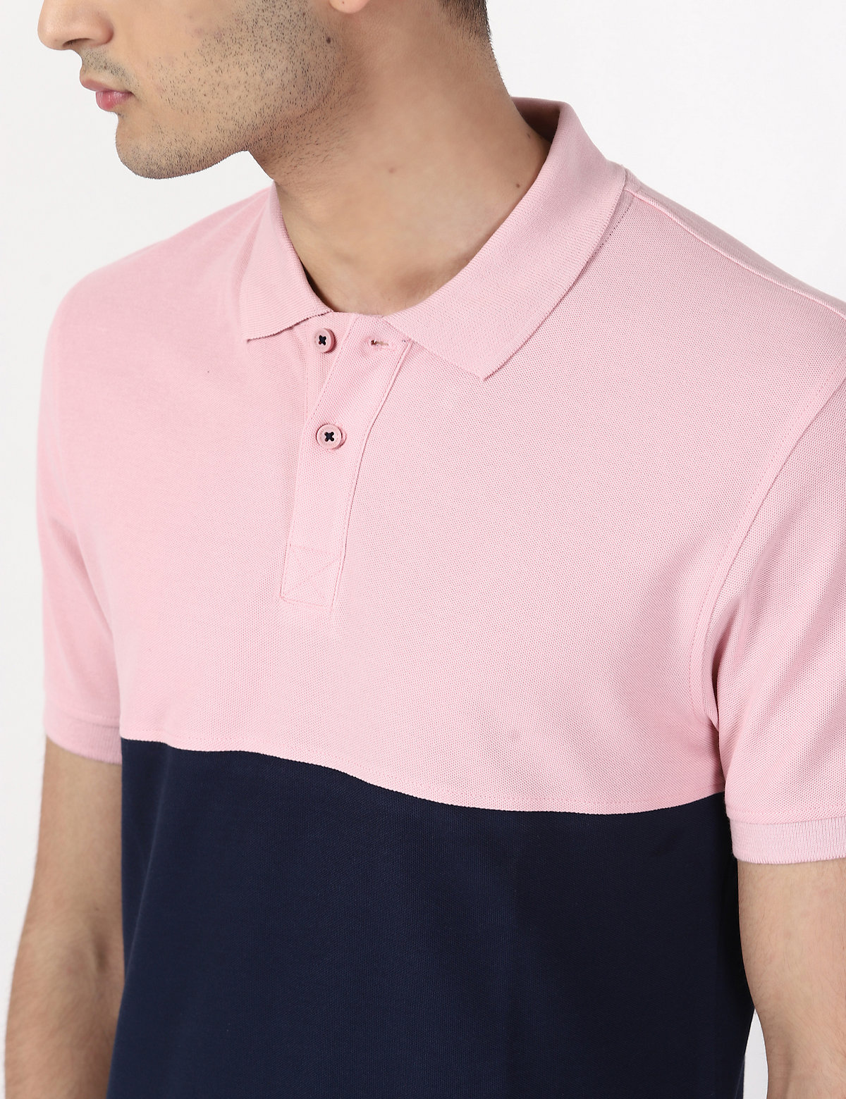 Mens Polo Tailored Collar Cut & Sew Top