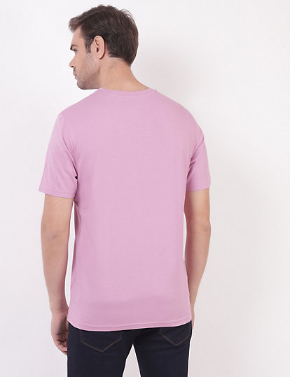 Pure Cotton Plain Round Neck T-Shirt