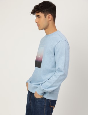0040~Cotton SUPER-STAR Crew-Neck Sweatshirt main image 0