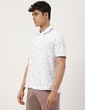 Pure Cotton Printed Polo Collar T-shirt