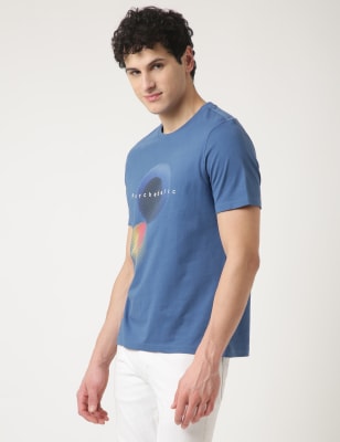 0050~Cotton Printed Crew-Neck T-Shirt