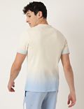 Pure Cotton Ombre Crew Neck T-Shirt