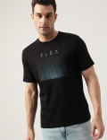 Pure Cotton Round Neck Printed T-Shirt
