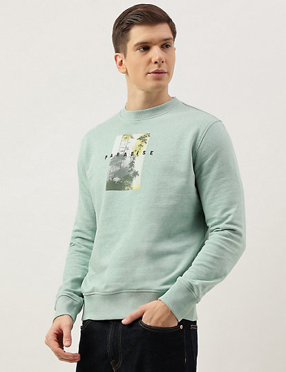Pure Cotton Printed Sweatshirt