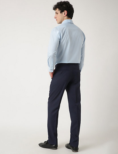 Crease Resistant Checked Trousers