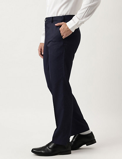Crease Resistant Striped Trousers