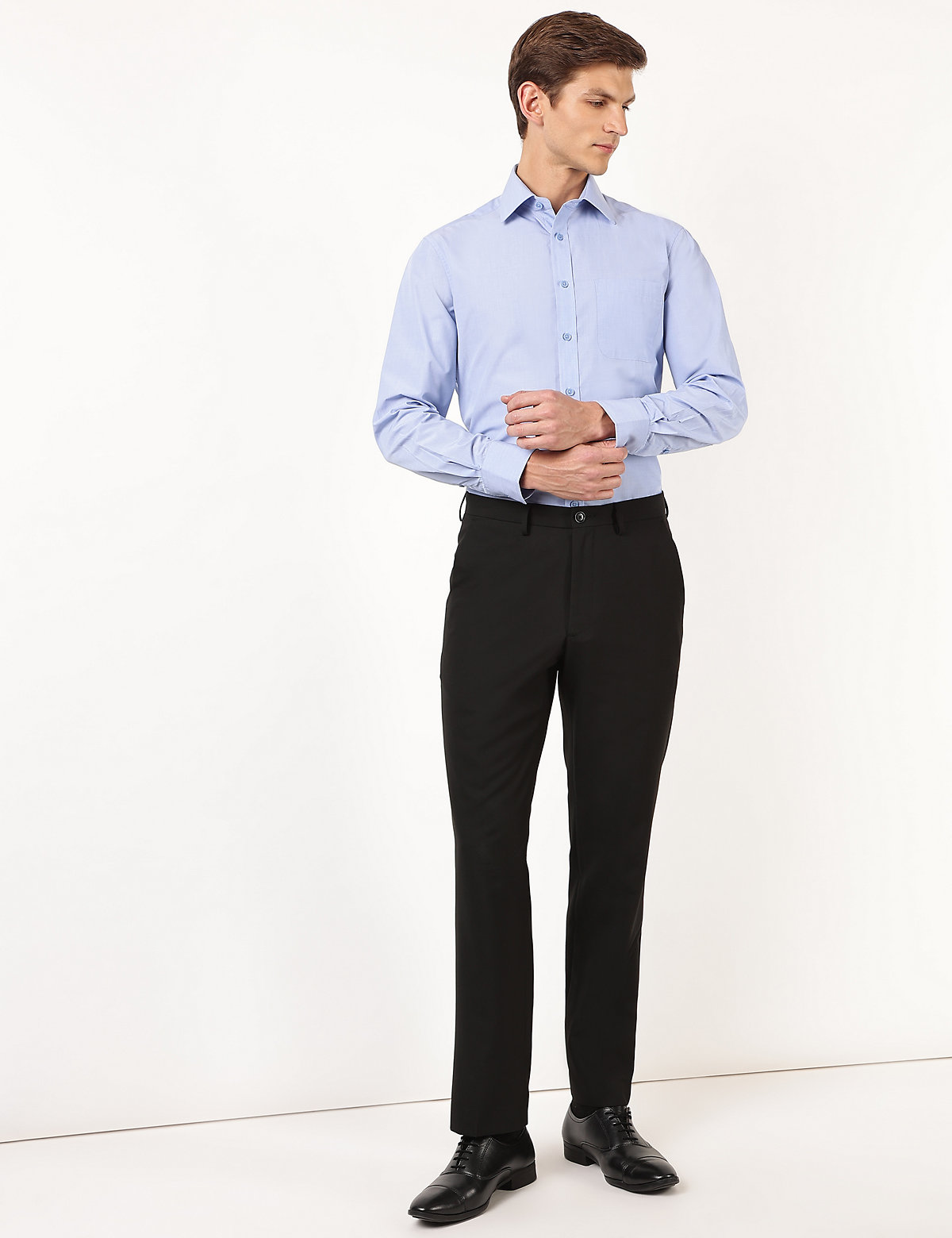 Plain Regular Fit Trousers