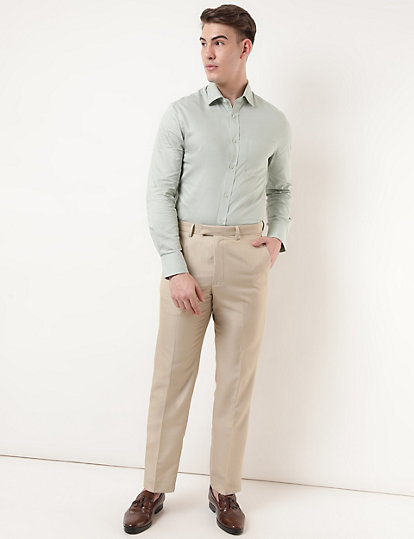 Regular fit Textured Trousers