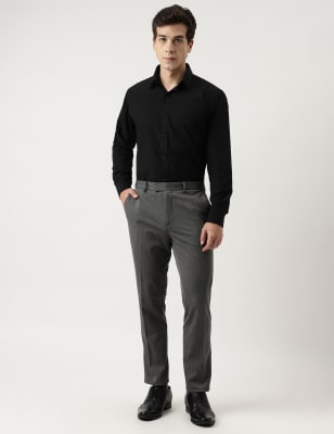 SLC Formal Trousers/ Formal Pant Regular Fit Men Black Trousers - Buy SLC  Formal Trousers/ Formal Pant Regular Fit Men Black Trousers Online at Best  Prices in India