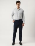 Slim Fit Plain Trousers