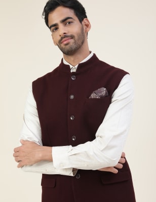 Premium Wool Rich Tailored Fit Waistcoat