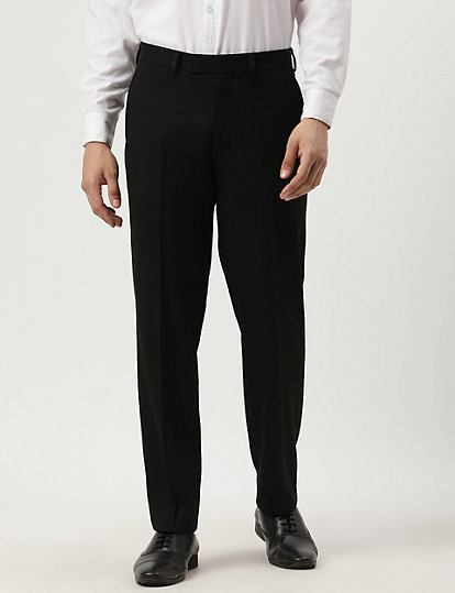 Tailored Fit Plain Trousers